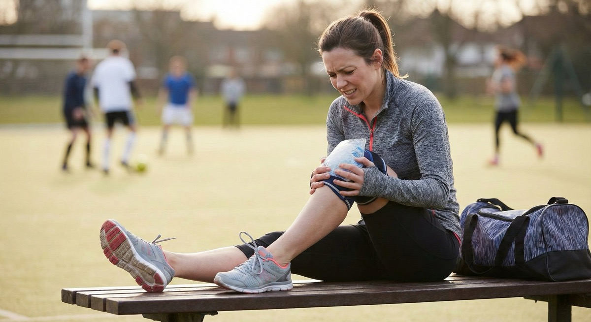 Athlete with sports injury